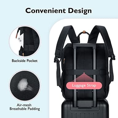 mommore Breast Pump Bag Backpack for Spectra S1,S2 Medela with Cloor Storage Bag Large Diaper Bag Backpack for Working Moms with 15.6 inch Laptop Sleeve, Black - Image 5