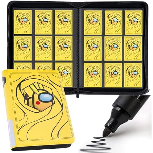 DRZERUI Trading Card Binder - Premium 9 Pocket Card Binder with Sleeves, Includes Mesh Pocket and Custom Tag Design for Card Collection (Model A) - Image 1
