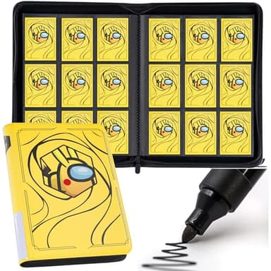 DRZERUI Trading Card Binder - Premium 9 Pocket Card Binder with Sleeves, Includes Mesh Pocket and Custom Tag Design for Card Collection (Model A) - Image 1