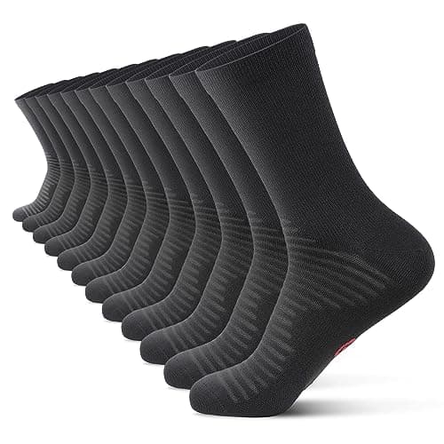 PAPLUS Compression Athletic Crew Socks (6 Pairs) for Men & Women - Image 1
