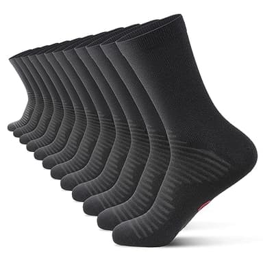PAPLUS Compression Athletic Crew Socks (6 Pairs) for Men & Women - Image 1