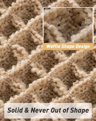 AMOAMI Upgraded Waffle Bath Mat, Super Absorbent Non Slip Bath Mats for Bathroom Floor, Machine Washable Bathroom Rugs with Tassels, Rubber Backed Bathroom Mats, Ultra Soft, 20" x 32", Brown - Image 5