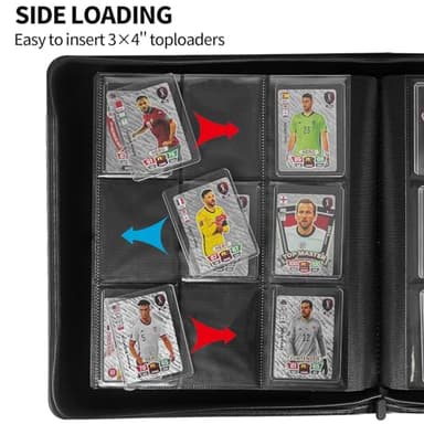 Qurhafoo Toploader Binder, top loader binder for cards, Holds 324 Toploaders, 9-pocket, card folders for trading cards or Sports Cards in 3 x 4'' Toploaders - Image 4