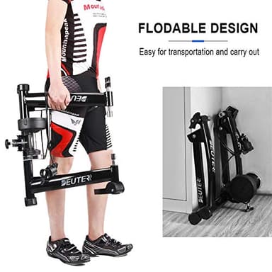 Bike Trainer, Magnetic Bicycle Stationary Stand for Indoor Exercise Riding, 26-29" & 700C Wheels, Quick Release Skewer & Front Wheel Riser Block Included - Image 7