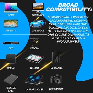 LIONX USB Data Sync Transfer Cable for DSLR – Compatible with Nikon D600, D610, D700, UC E4, D2H, D3, D4, D5, D40, D50, D70, D80, D90 & More - Image 6