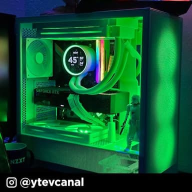 NZXT H5 Flow RGB 2024 - Compact ATX Mid-Tower PC Gaming Case - High Airflow - F360 RGB Core (CV) Included - 360mm Front & 240mm Top Radiator Support - Cable Management - Tempered Glass - White - Image 11