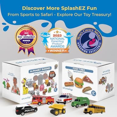 SplashEZ Baby Sports Bath Toys | Mold Free Bath Toys for Kids & Toddlers with No Hole for Water | Balls Set Ideal Size for Little Hands | Safe, Durable for Baby Tub Pool Fun for Boys Girls Ages 0 & Up - Image 7