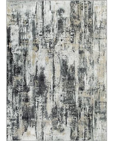 8x10 Area Rugs Washable Rug: Large Modern Abstract Living Room Rug Soft Anti-Skid Thin Carpet Indoor Floor Non-Shedding Carpets for Bedroom Dining Farmhouse Nursery Home Office Black Grey Gold - Image 2