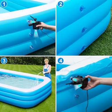 Large Inflatable Pool for Adults, 150" X 74" X 22" Big Swimming Pool Blow Up Pools, 2025 Upgraded Extra Oversized Thickened Family Pools for Backyard Summer Outdoor - Image 6
