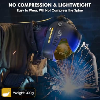 MIGVAN Welding Helmet Auto Darkening True Color Large Viewing, Welding Hood Solar/Rechargeable Battery Powered, Wide Shade 4/5-13 with 4 Arc Sensor, Optical Clarity Welder Mask for TIG MIG ARC Grind - Image 7