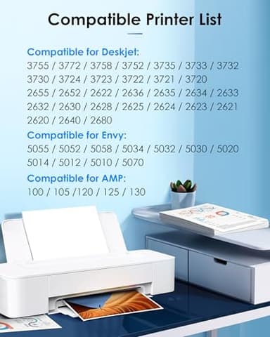 TECKKIN 65XL Ink Cartridge Black/Color Combo Pack High Yield Replacement for HP Ink 65 65XL Works for HP DeskJet 3755 3772 3700 3752 3722 2600 2622 Envy 5055 5000 5070 (2 Pack) - Image 2