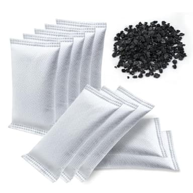 YouniDint 10 Pack Shoe Deodorizer,Activated Charcoal Odor Absorber,Reusable Odor Eliminator for Shoes,Gym Bags,Pet,50g/Pack - Image 1