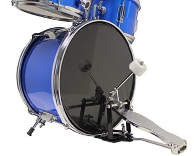 Music Alley 3 Piece Kids Drum Set with Throne, Cymbal, Pedal & Drumsticks, Blue, (DBJK02) - Image 4
