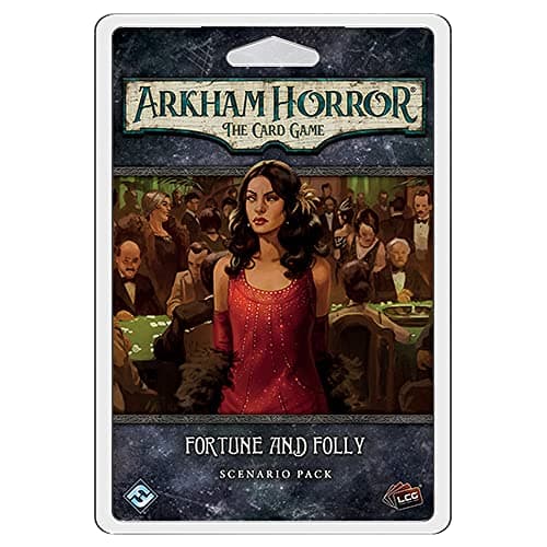 Asmodee Arkham Horror The Card Game Fortune and Folly Scenario Pack - Risk It All in a Daring Casino Heist, Lovecraftian Cooperative LCG, Ages 14+, 1-4 Players, 1-2 Hour Playtime - Image 1