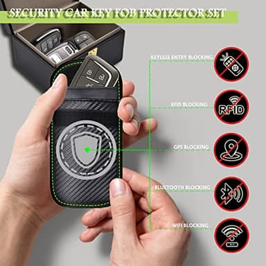 Faraday Box & 2 Pack Faraday Bag for Key Fob Protector, Faraday Cage Key Fob Signal Blocker Faraday Key Fob Protector Faraday Pouch RFID Box for Car Keys - Image 6
