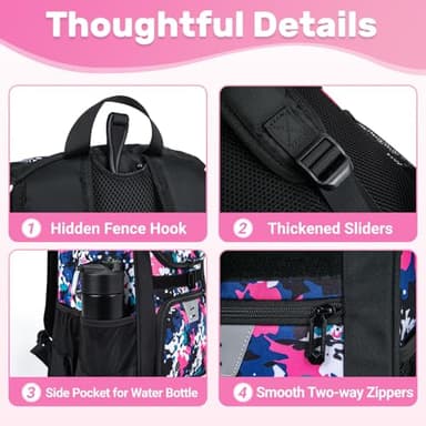 KAVIGOR Youth Baseball Bag, Softball Bag for Girls & Boys, Kids Tball Backpack with Shoes Compartment - Image 6