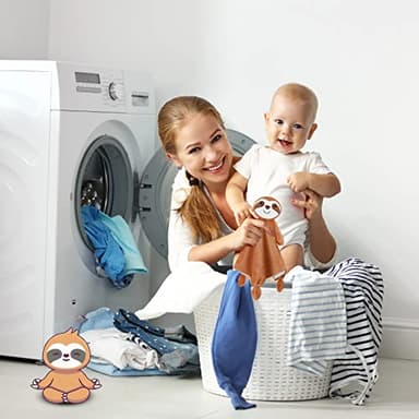 Pro Goleem Sloth Security Blanket Soft Loveys for Babies for Boys and Girls Newborn Lovie Infant Blankie Sloth Baby Stuff Baby Snuggle Toy Stuffed Animal Baby Gifts 14 Inch - Image 8