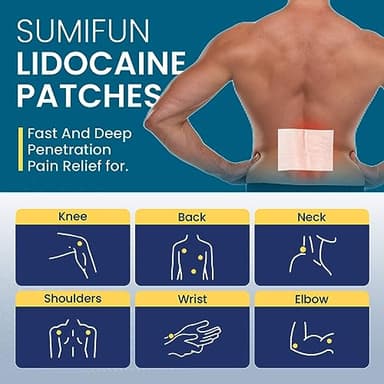 Sumifun 4% Lidocaine Pain Relief Patches 30 Count Maximum Strength Numbing Gel Patch for Back Knee Neck Joint Ache Muscle Soreness Topical Analgesic FSA or HSA Eligible - Image 4