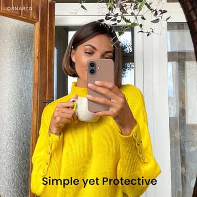 ORNARTO Compatible with iPhone 16 Case 6.1", Slim Liquid Silicone 3 Layers Full Covered Soft Gel Rubber Shockproof Phone Case, Protective Cover with Anti-Scratch Microfiber Lining-Light Brown - Image 6