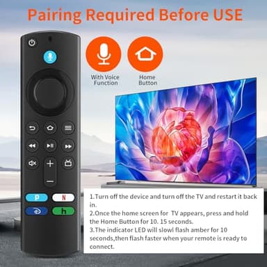 Xiepg L5B83G (3rd GEN) Replacement Voice Remote Control Fit for Amazon Smart TV Stick (2nd Gen, 3rd Gen, Lite, 4K), Fit for Amazon Smart TV Cube (1st Gen & 2nd Gen), and Amazon Smart TV Stick, Black - Image 5