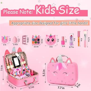 Heaning Kids Washable Makeup Girl Toys - Real Makeup Kit Kid Make up Set for Toddlers Children Princess Dress Up Christmas Birthday Gifts Toys for 3 4 5 6 7 8 9 10 11 12 Year Old Girls - Image 5
