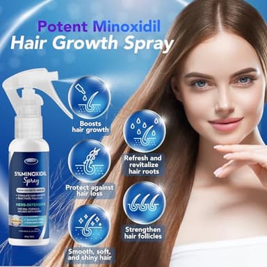 5% Minoxidil for Men, Minoxidil Spray, Minoxidil for Women Hair Growth, Minoxidil for Men Beard Growth, Hair Regrowth for Men, Minoxidil 5 Percent, Hair Loss Treatments for Women 60ml * 3bottles - Image 4