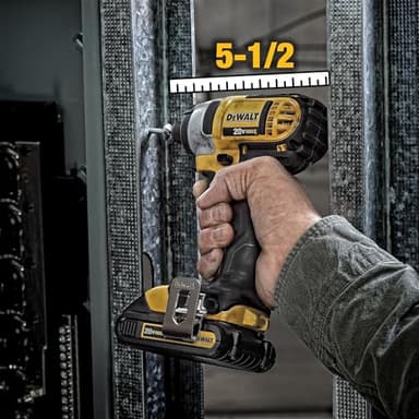 DEWALT 20V MAX Cordless Drill and Impact Driver, Power Tool Combo Kit with 2 Batteries and Charger (DCK240C2) - Image 7