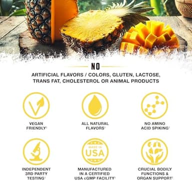 Ambrosia Nektar - Superfood Powder | Complete Health Supplement | Organ Support - Liver, Kidney Health | 30 Servings (Pineapple Mango) - Image 6