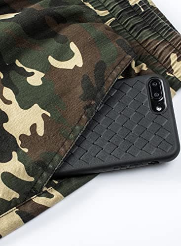 JMIERR Mens Casual Shorts - Fashion Cotton Drawstring Summer Beach Stretch Waist Twill Chino Golf Travel Essentials Cruise Camo Shorts with Pockets for Men 8 Inch Inseam, L, Camouflage 2 - Image 6