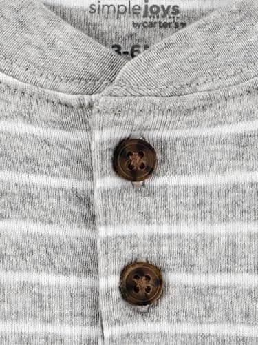 Simple Joys by Carter's Baby Boys' 6-Pack Short-Sleeve Bodysuit, Multicolor/Anchor/Dinosaur/Stripe/Whale, 0-3 Months - Image 7