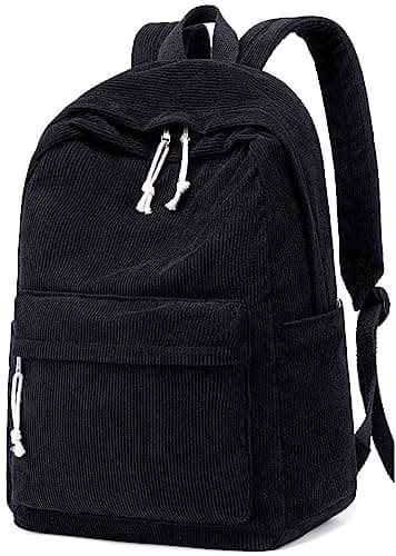 School Backpack for Teens Large Corduroy Bookbag Lightweight 15.6 inch Laptop Bag for Girls Women Casual High School College - Image 1