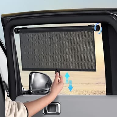 Car Window Shades,2 Pack Window Shade for Baby in Cars,Retractable Car Window Shade for Baby,Side Window Sun Shade Effectively Block UV Rays and Harsh Sunlight(15.7"x18.5") - Image 6