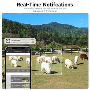 TKENPRO Trail Camera Unlimited Data Plan Cellular Trail Cameras 2K Live Feed - Image 5
