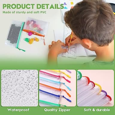 25pcs Mesh Zipper Pouch Bags for Organization and Storage,Toy Storage Bags,Zipper Pouch for Classroom Organization, Storage Bag Suitable for Classroom,Travel and Home - Image 3