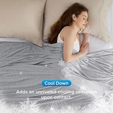 Bedsure Light Grey Cooling Blanket King Size for Hot Sleepers - Summer Cold Blanket for King Size Bed with Rayon Derived from Bamboo, Ice Cool Cold Arc-Chill Thin Summer Bedding Essentials, 108x90 - Image 3
