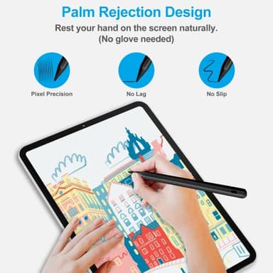 Stylus Pen for iPad (2025-2018), Pencil for iPad 11th A16/10/9/8/7/6 Gen, Air 11"/13"(M3) 2025 and (M2) 2024/5/4/3 Gen, Pro 11"/13"(M4)&12.9 inch, Mini 7 A17 Pro/6/5, Palm Rejection, Tilt Feature - Image 3