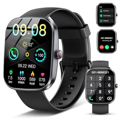 Smart Watch(Answer/Make Call), 1.91" Smartwatch for Men Women, NEW Fitness Watch with 110+ Sport Modes, Fitness Activity Tracke with Pedometer/Sleep Monitor/Heart Rate/IP68 Waterproof, for Android iOS - Image 1