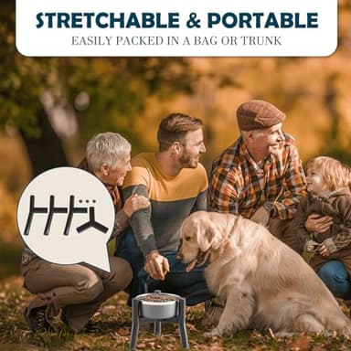 SHAINFUN Adjustable Elevated Dog Bowls Stand Compatible with 6 to 8 inch Wide Raised Stand with Metal Material for Medium and Small Sized Dogs (Bowl Not Included) - Image 3