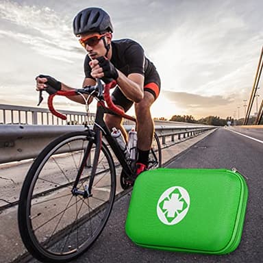 276 Car First Aid Kit for Business, Portable First Aid Kits Travel Szie Emergency Essentials Supplies for Outdoor Activities Skating Boating, Green AMORNING - Image 7