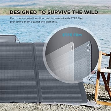 EF ECOFLOW 400W Portable Solar Panel, Foldable & Durable, Complete with an Adjustable Kickstand Case, Waterproof IP68 for Outdoor Adventures - Image 6
