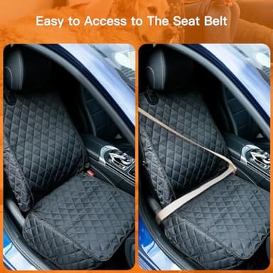 PETICON Waterproof Front Seat Car Cover 2 Pack, Full Protection Dog Car Seat Cover with Side Flaps, Nonslip Scratchproof Captain Chair Seat Cover Fits for Cars, Trucks, SUVs, Jeep, Black - Image 6
