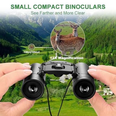Compact Binoculars for Adults and Kids,Waterproof HD Binocular Professional with Low Light Night Vision High Powered Mini Binoculares for Bird Watching Hunting Concert Theater Camping (40 * 22) - Image 6
