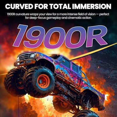 CRUA 34" Curved Gaming Monitor, IPS WQHD(3440x1440P) 120Hz 1900R 21:9 UltraWide PC Display, 130% sRGB, AMD FreeSync, Blue Light Filter, HDMI/DP Ports, Wall Mountable Installs– Black - Image 5