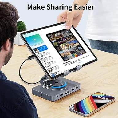 Versatile USB C Docking Station for iPad (USB-C), 11-in-1 with SD TF 4.0 Reader, 4K@60Hz HDMI, RJ45, Audio, USB A, USB c, Rotatable, Also for Tablet, Steam Deck, ROG Ally, Legion Go, with 65W Adapter - Image 6