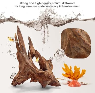 Jorewood Natural Small Aquarium Driftwood for Fish Tanks & Reptile Terrariums – 100% Safe Fish Tank Decorations, Unique Twisted Branches 5-Piece 4-8 Inch Low Tannin, Easy to Sink - Image 3