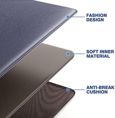 StepRite Kitchen Mats, 2PCS Kitchen Rugs, Cushioned Anti Fatigue Kitchen Mats for Floor, Non-Slip Standing Desk Mat, Waterproof Kitchen Rug Set for Kitchen, Floor, Office, 17.3"x30"+17.3"x59", Grey - Image 5