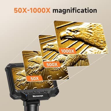 Aikokkl Digital Microscope USB - Professional with 8 Light, High Resolution, for Coin Collecting Circuit Board Inspection - Image 2