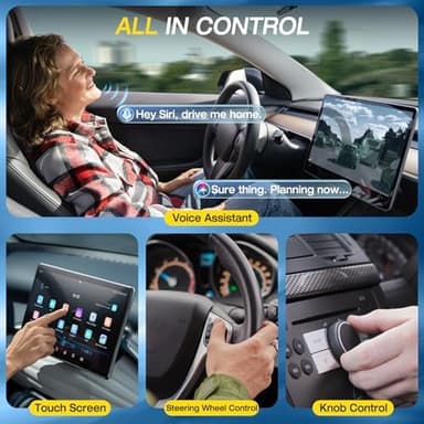 Wireless Carplay Adapter & Android Auto Wireless Adapter, 2-in-1 Converts Wired to Wireless Carplay Dongle for Plug & Play Carplay Android Auto Car with Apple iPhone iOS 10+ / Android 11+, Grey - Image 5