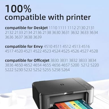 Neiber Compatible 63XL Ink Cartridge Replacement for HP Officejet 3830 4650 5255 5258 Envy 4520 3634 DeskJet 1112 2132 3630, Black, Tri-color, 2-Pack - Image 2