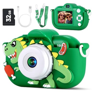 Kids Camera Boys Toys for 3 4 5 6 7 8 9 Years Old Boys, 48MP Dual Lens Kids Digital Camera Christmas Birthday Gifts, 1080P HD Video Selfie Toddler Camera with 32G SD Card - Image 1